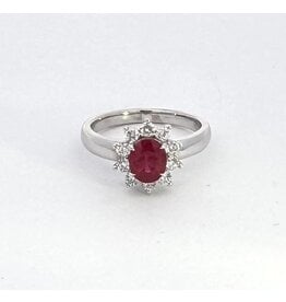 1.16ct Burmese Ruby & Diamond Ring