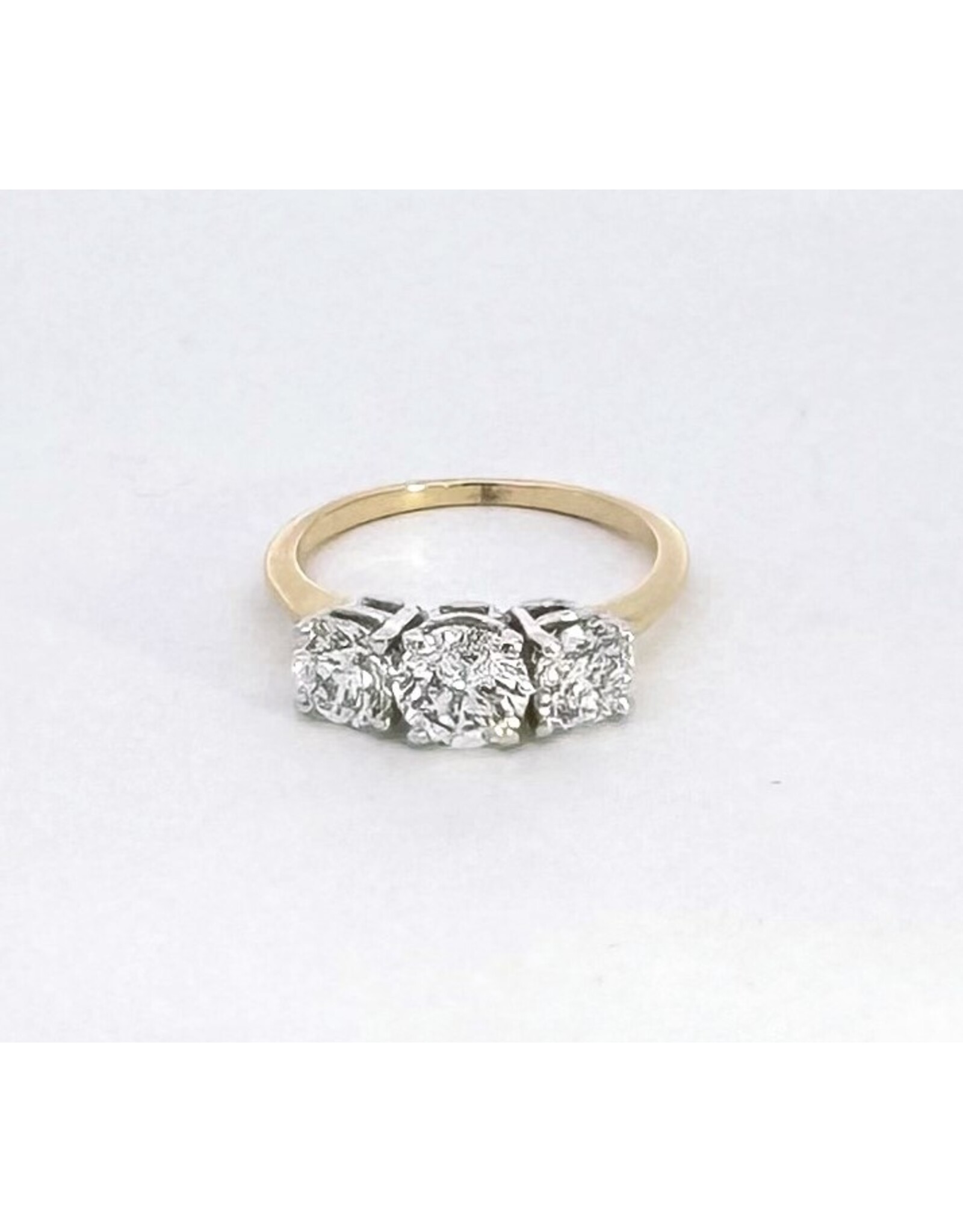 1.82ctw Three Diamond Ring 14KYW