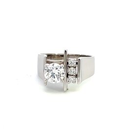 Vertical Bar Diamond Semi-Mount Ring