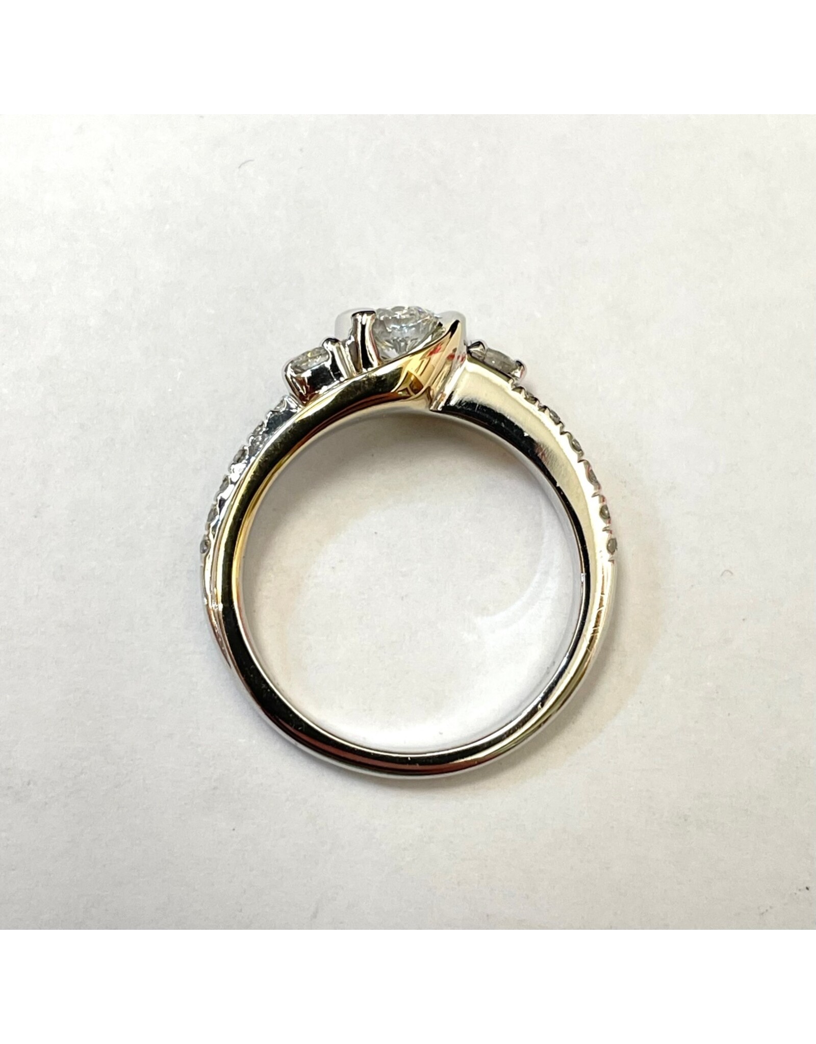 0.74ctw Custom Twist Diamond Ring 14KWY