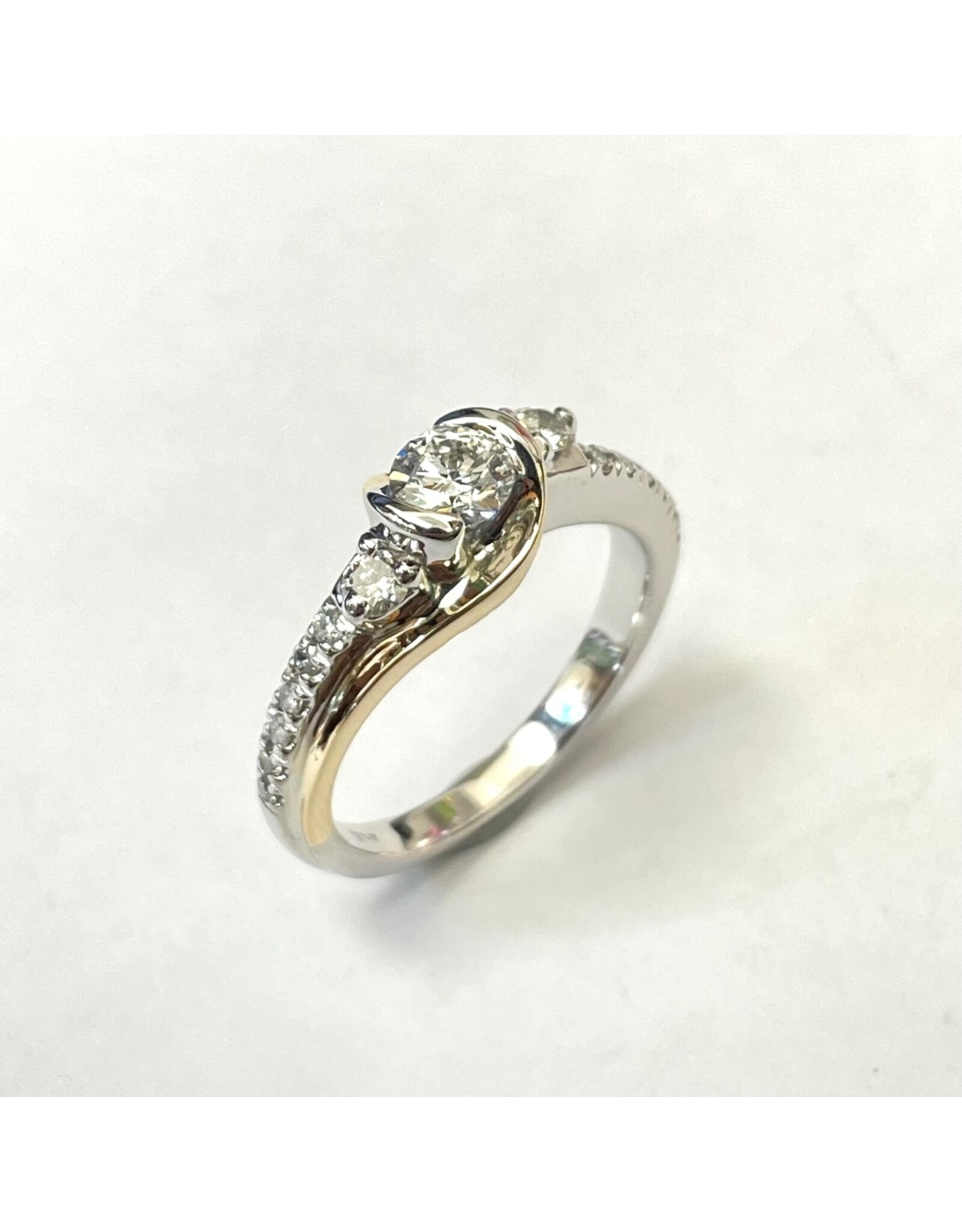0.74ctw Custom Twist Diamond Ring 14KWY