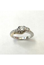0.74ctw Custom Twist Diamond Ring 14KWY