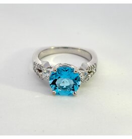 Custom Topaz & Diamond Ring