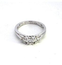 0.62ctw Triple Diamond Engagement Ring