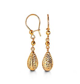 Diamond Cut Drop Earrings