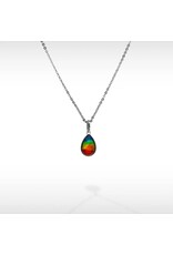 Korite Essentials Pear Ammolite Pendant SS