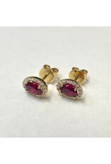 1.03ctw Ruby & Diamond Earrings 18KY