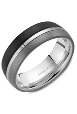 Crown Ring Carbon, Tantalum & 14K White Gold (Bleu Royale)