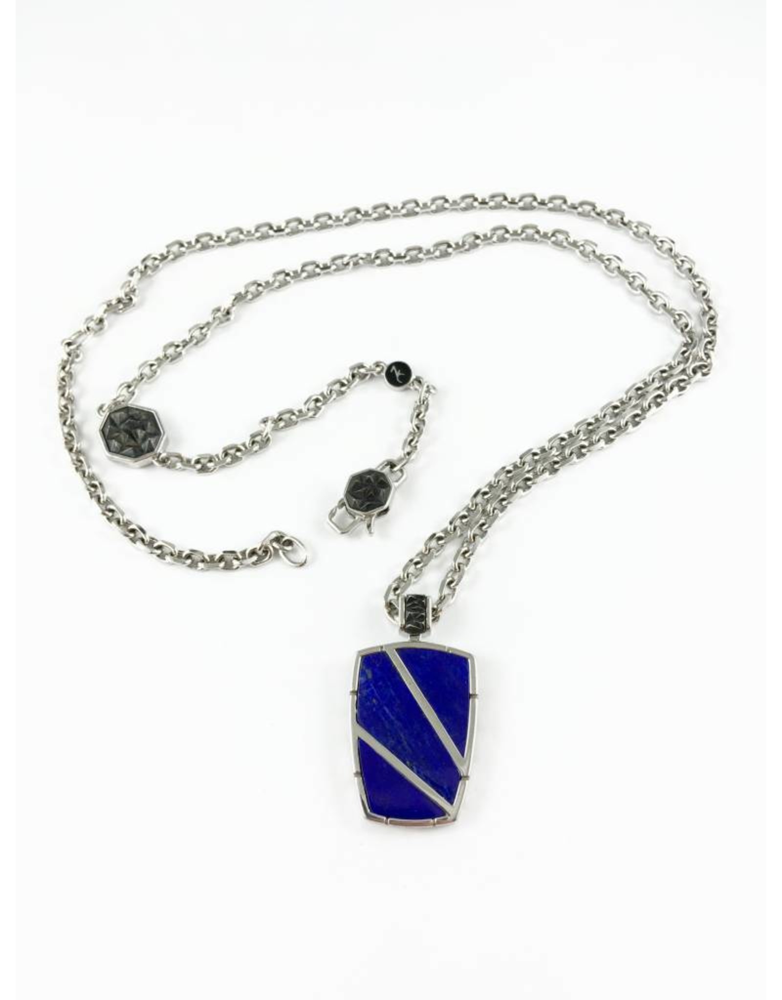 Noam Carver Lapis Lazuli Pendant & Chain SS