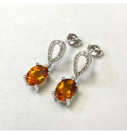 Citrine & Diamond Earrings
