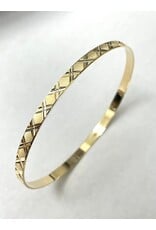 4mm Diamond Cut Bangle 10KY
