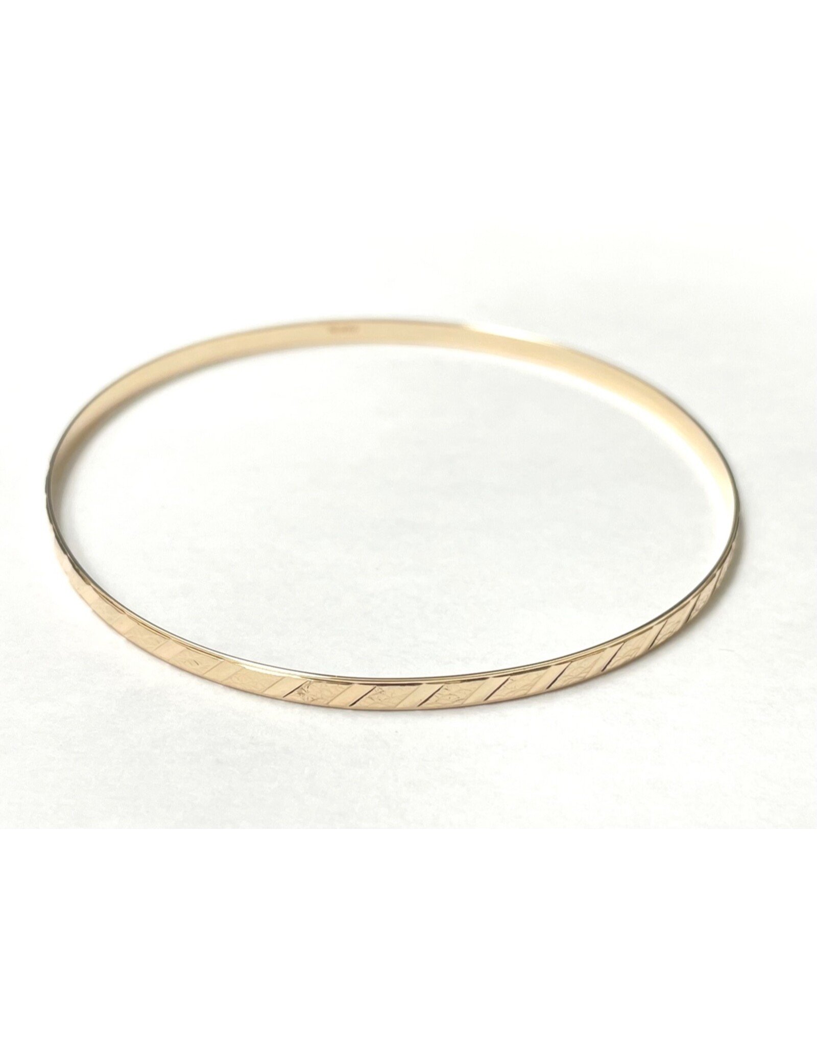 3mm Diamond Cut Bangle 10KY