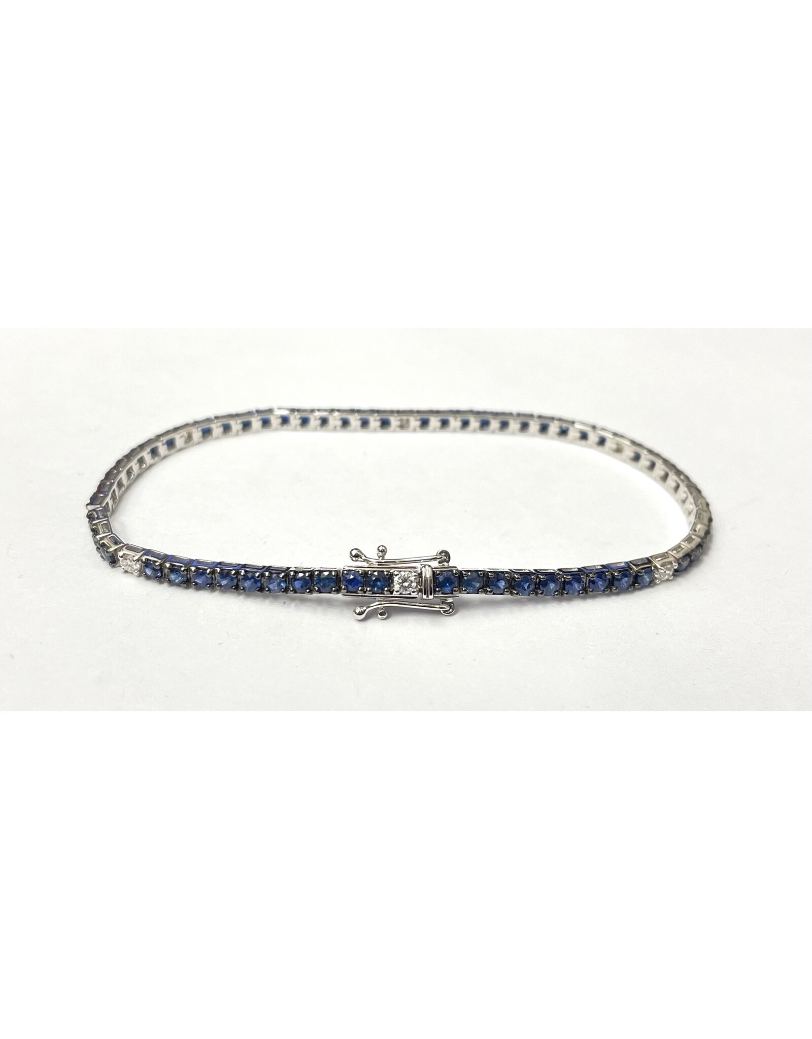Sapphire & Diamond Bracelet 14KW