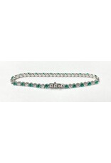 Lab Grown Emerald & Diamond Bracelet 10KW