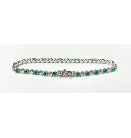Lab Grown Emerald & Diamond Bracelet