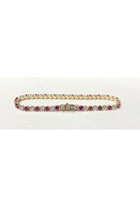 Lab Grown Ruby & Diamond Bracelet 10KY