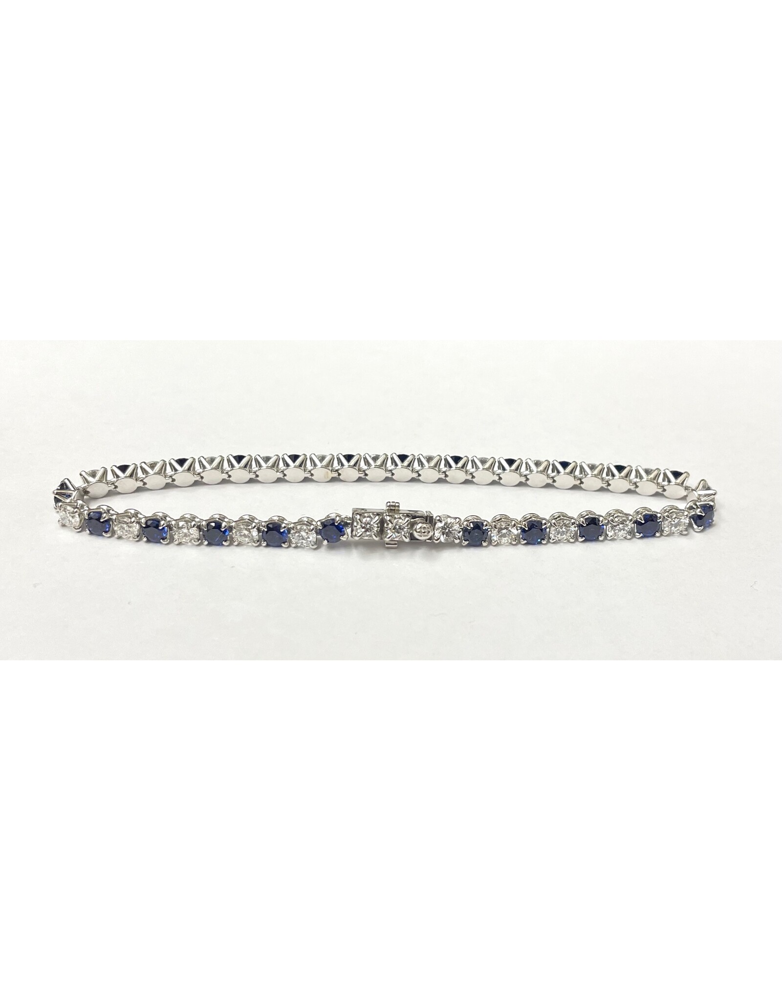 Lab Grown Sapphire & Diamond Bracelet 10KW