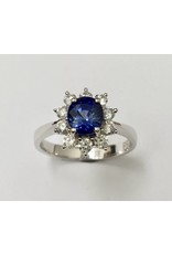 Sapphire & Diamond Ring 18KW