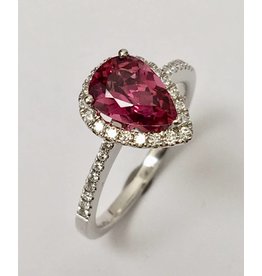 Pink Tourmaline & Diamond Ring