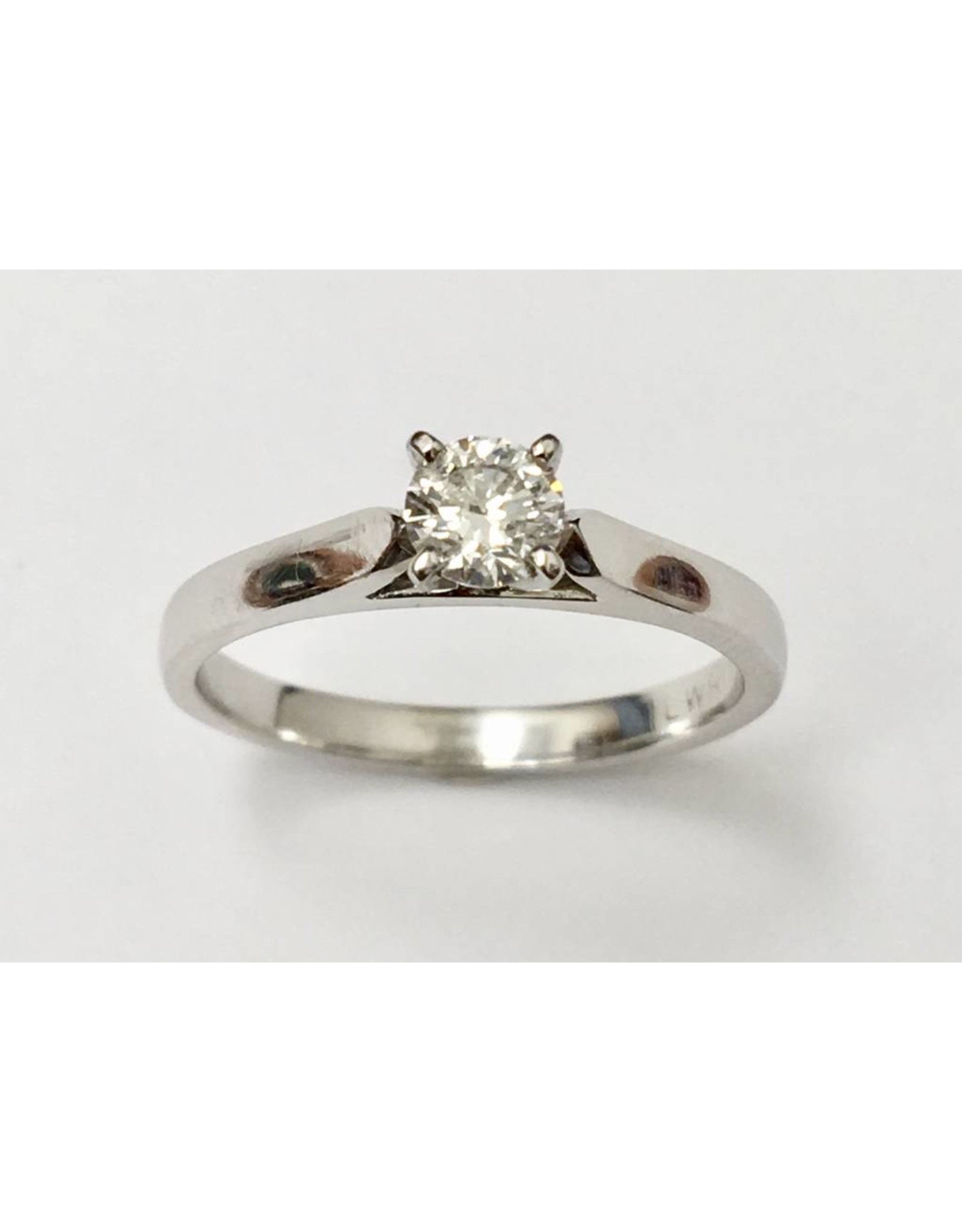 Round Solitaire Diamond Ring (0.33ct) 14KW