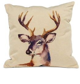 Stag Head Pillow 18” Square