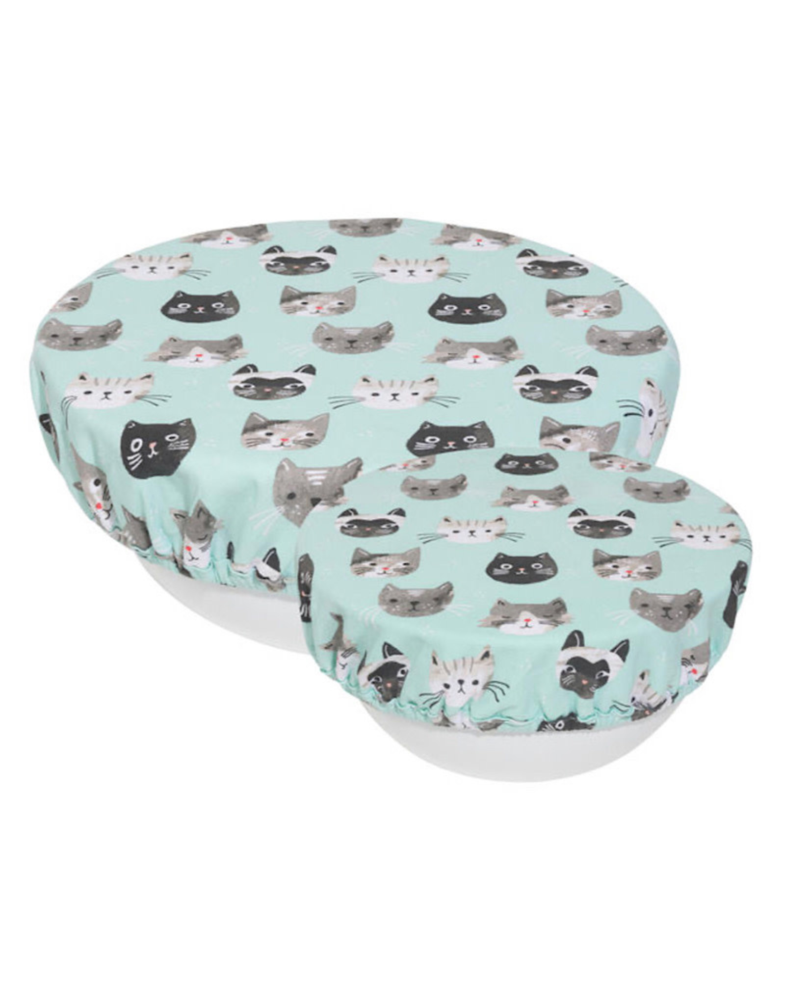 Now Designs 2023007 Save It Bowl Covers Set of 2 Cats Meow