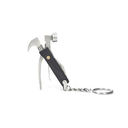 Kikkerland KR13-BK Mini Black Hammer Tool Keychain