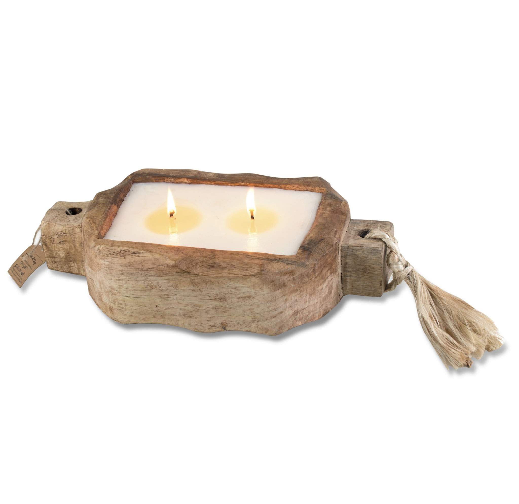 Himalayan Small Grapefruit Pine Driftwood Candle Tray
