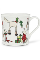 Holiday Dogs Mug-3.5"H(12oz)