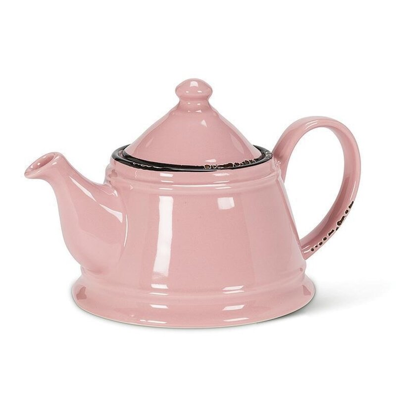 Abbott Pink Enamel Look Tea Pot