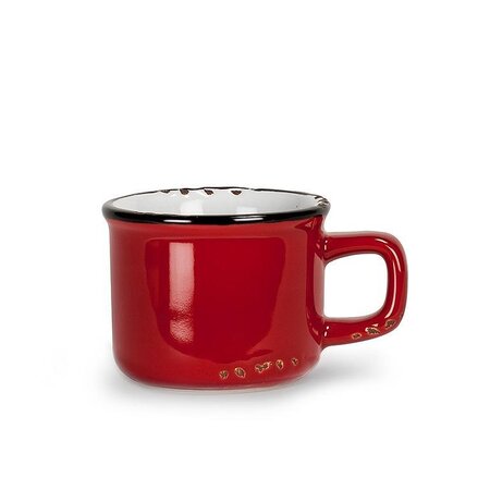 Abbott Red Enamel Look Espresso Mug