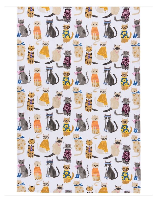 Danica Jubilee Feline Fine Cotton Dishtowel