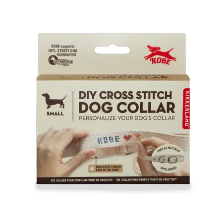 Kikkerland Small DIY Cross Stitch Dog Collar
