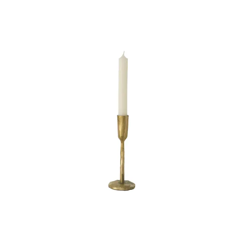 Indaba Small Luna Forged Candlestick Gold