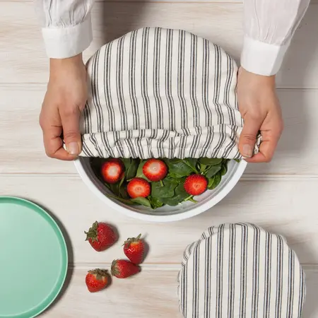 Now Designs Ticking Stripe Bowl Covers Set of 2