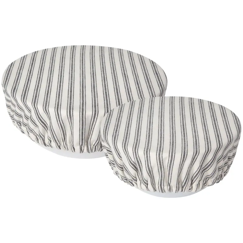 Ticking Stripe Bowl Covers Set of 2