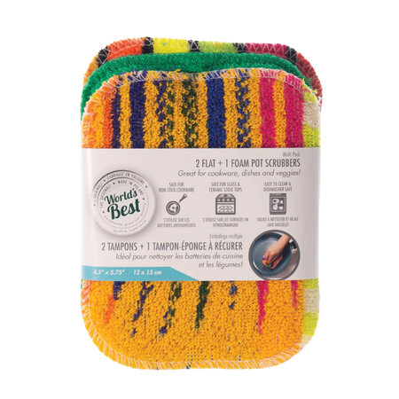 Zwoltex World's Best Scrubbies Flat & Foam Set