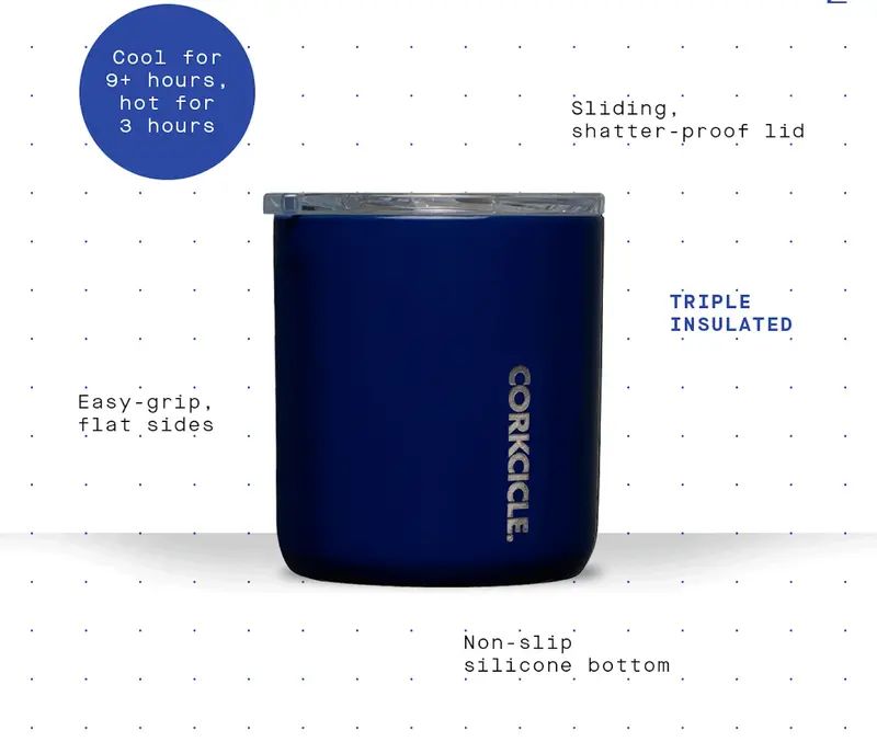 Corkcicle Midnight Navy Buzz Cup