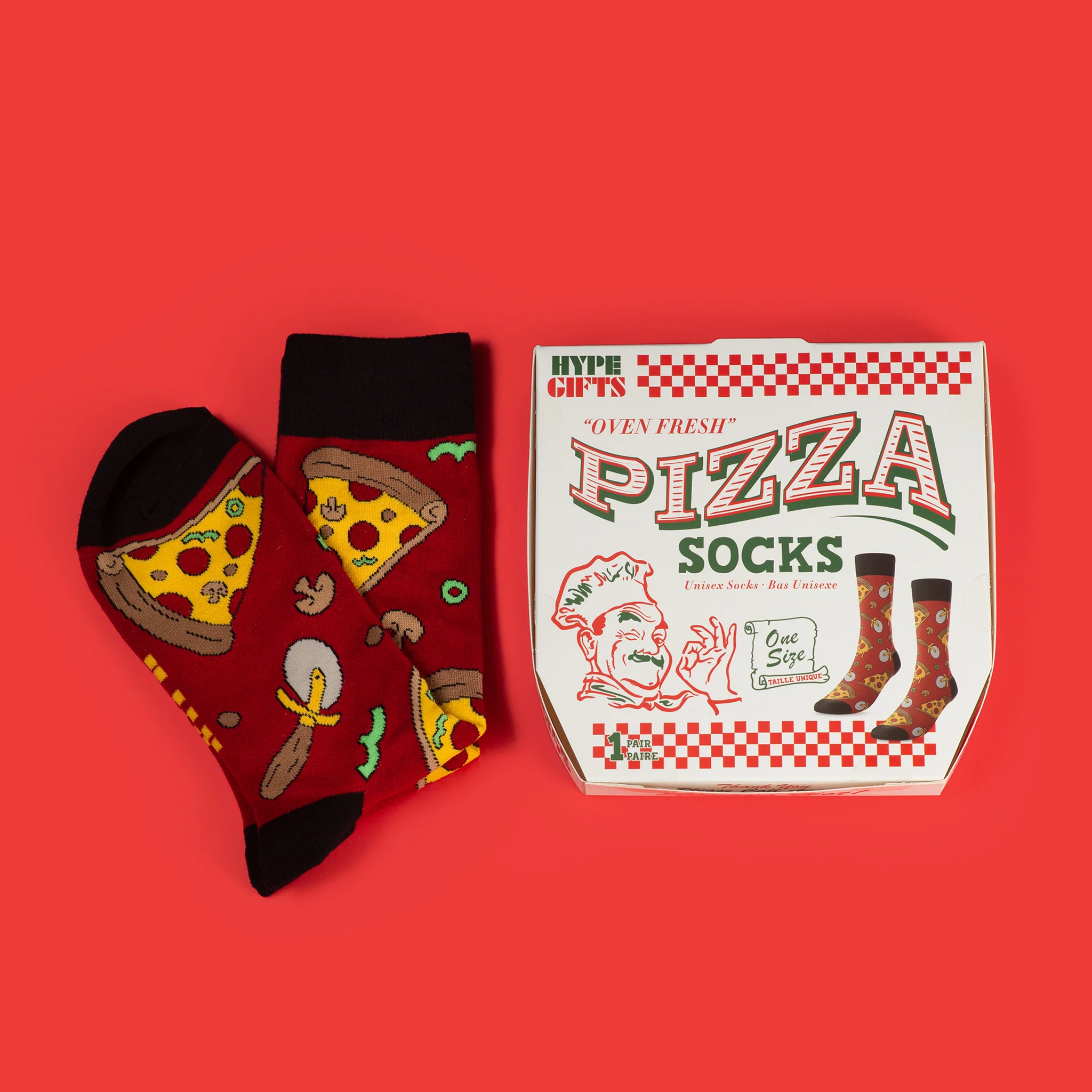 Main & Local Pizza Socks