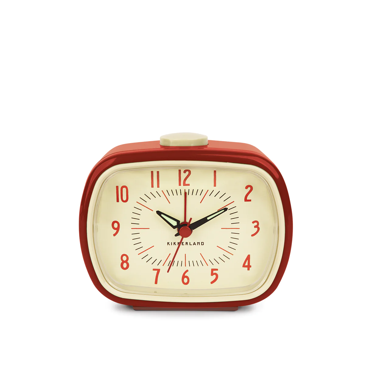 Kikkerland Retro Alarm Clock Red