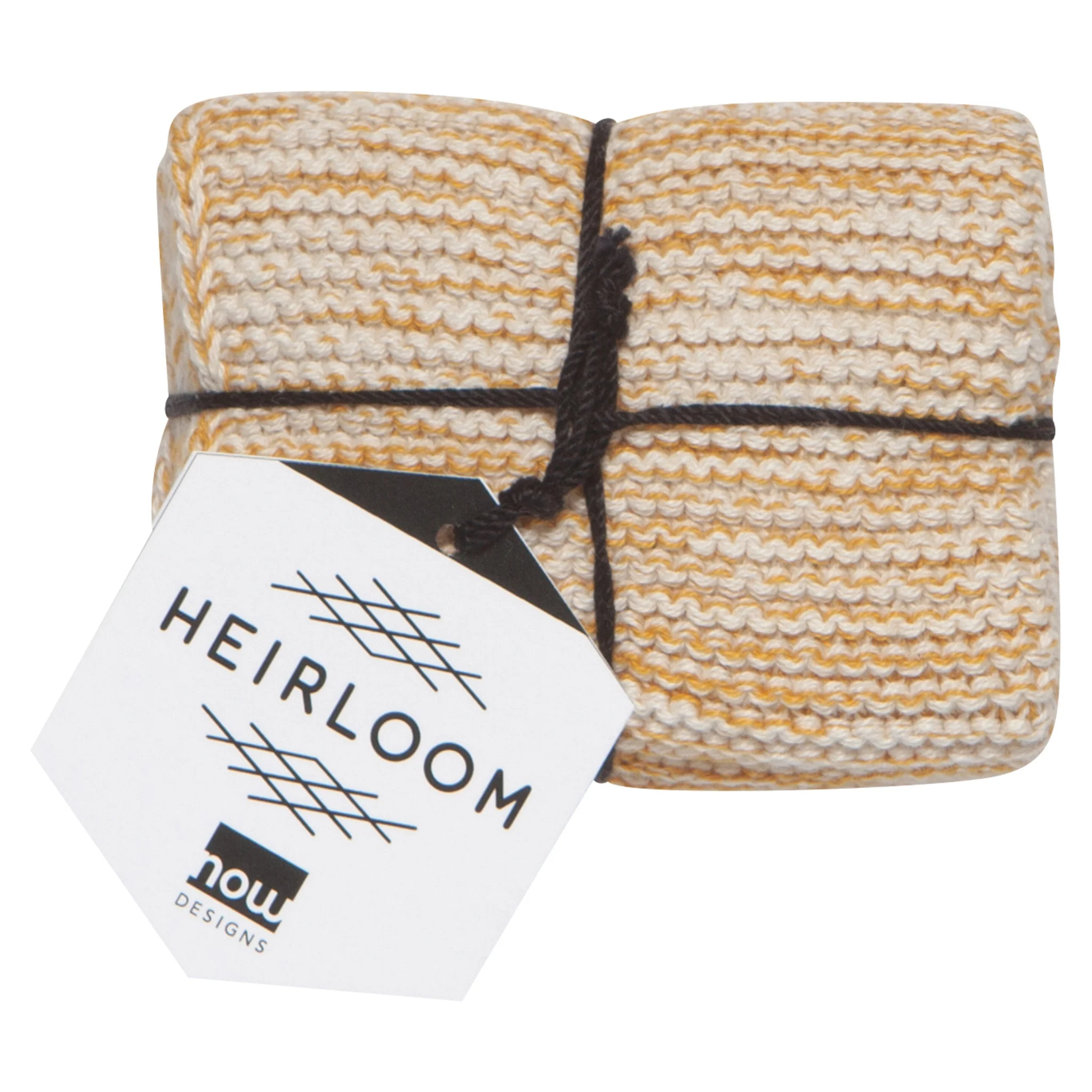 Danica Heirloom Ochre Knit Dishcloths (Set of 2)