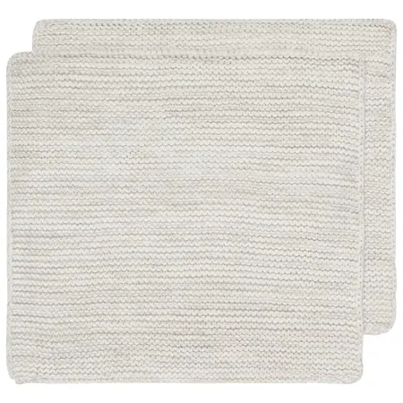 Danica Heirloom Dove Grey Knit Dishcloths (Set of 2)