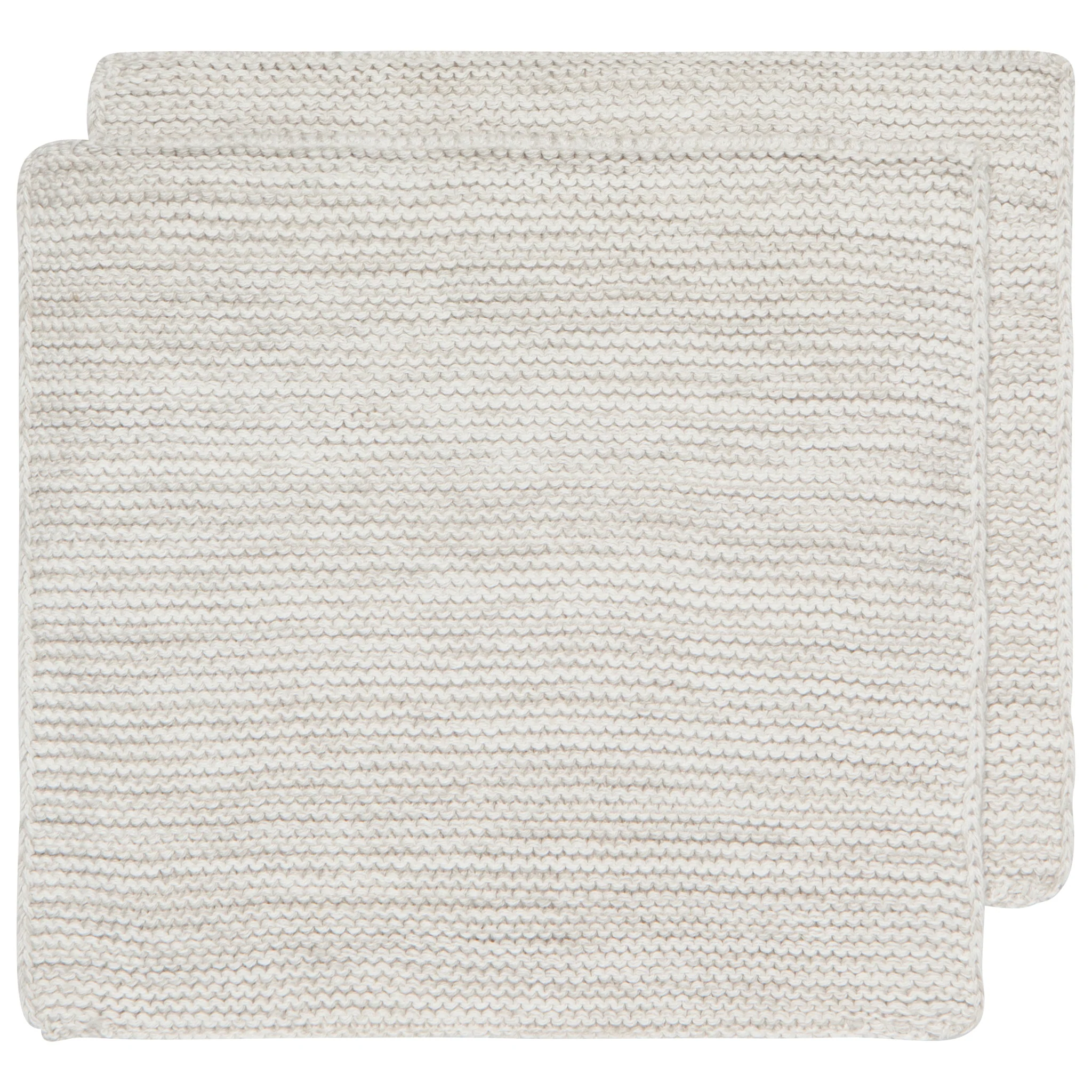Danica Heirloom Dove Grey Knit Dishcloths (Set of 2)