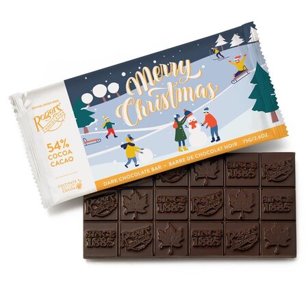 Rogers' Chocolates Dark Chocolate Merry Christmas Bar