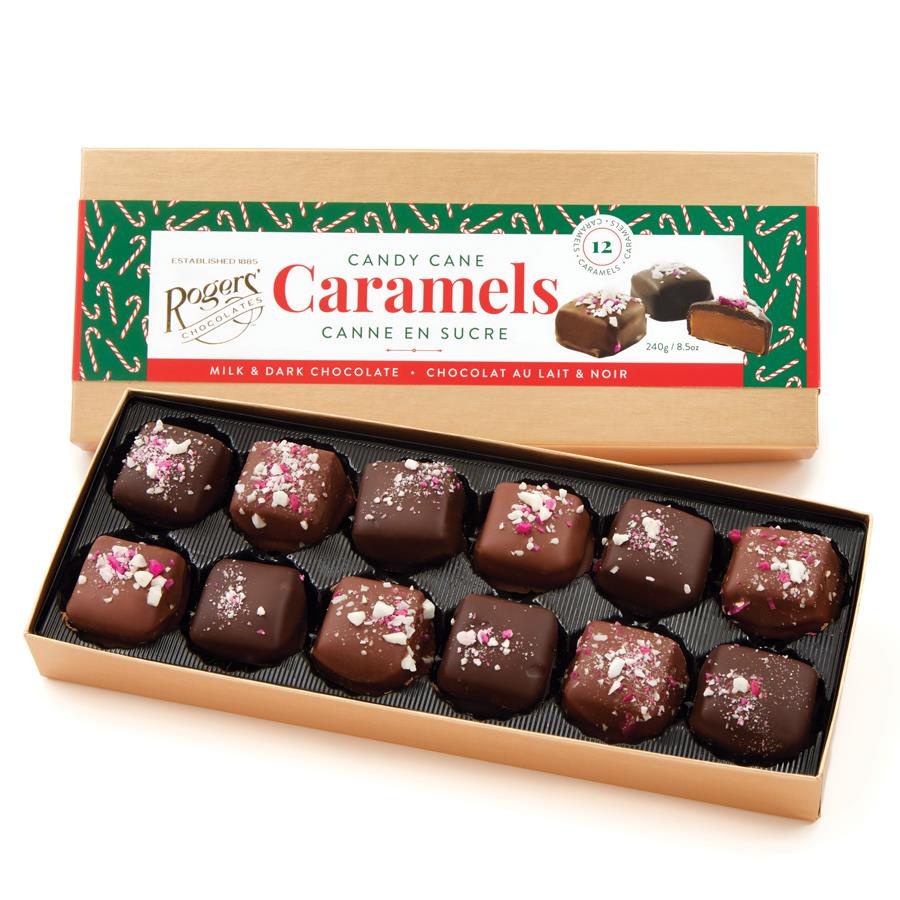 Rogers' Chocolates Candy Cane Caramels Gift Box