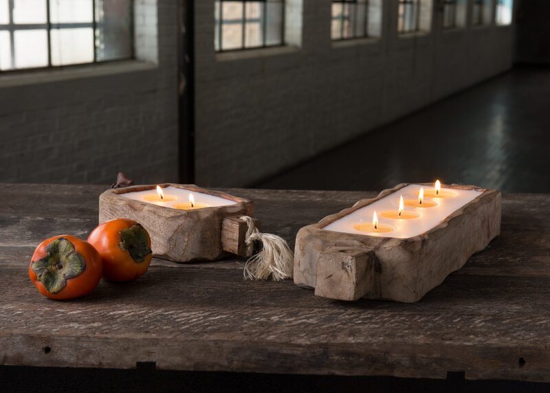 Himalayan Large Tobacco Bark Driftwood Candle Tray