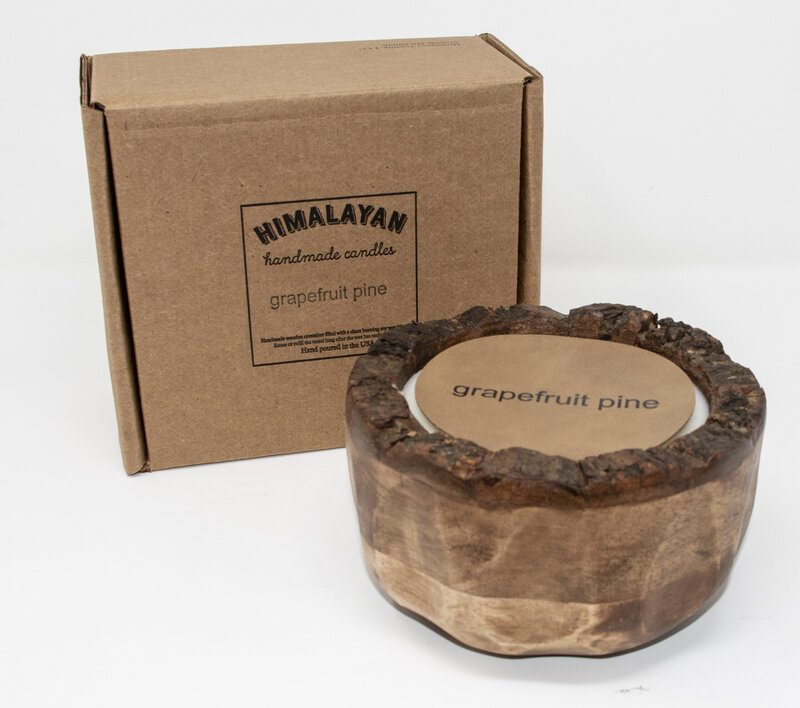 Small Grapefruit Pine Endurance Wood Bowl Candle