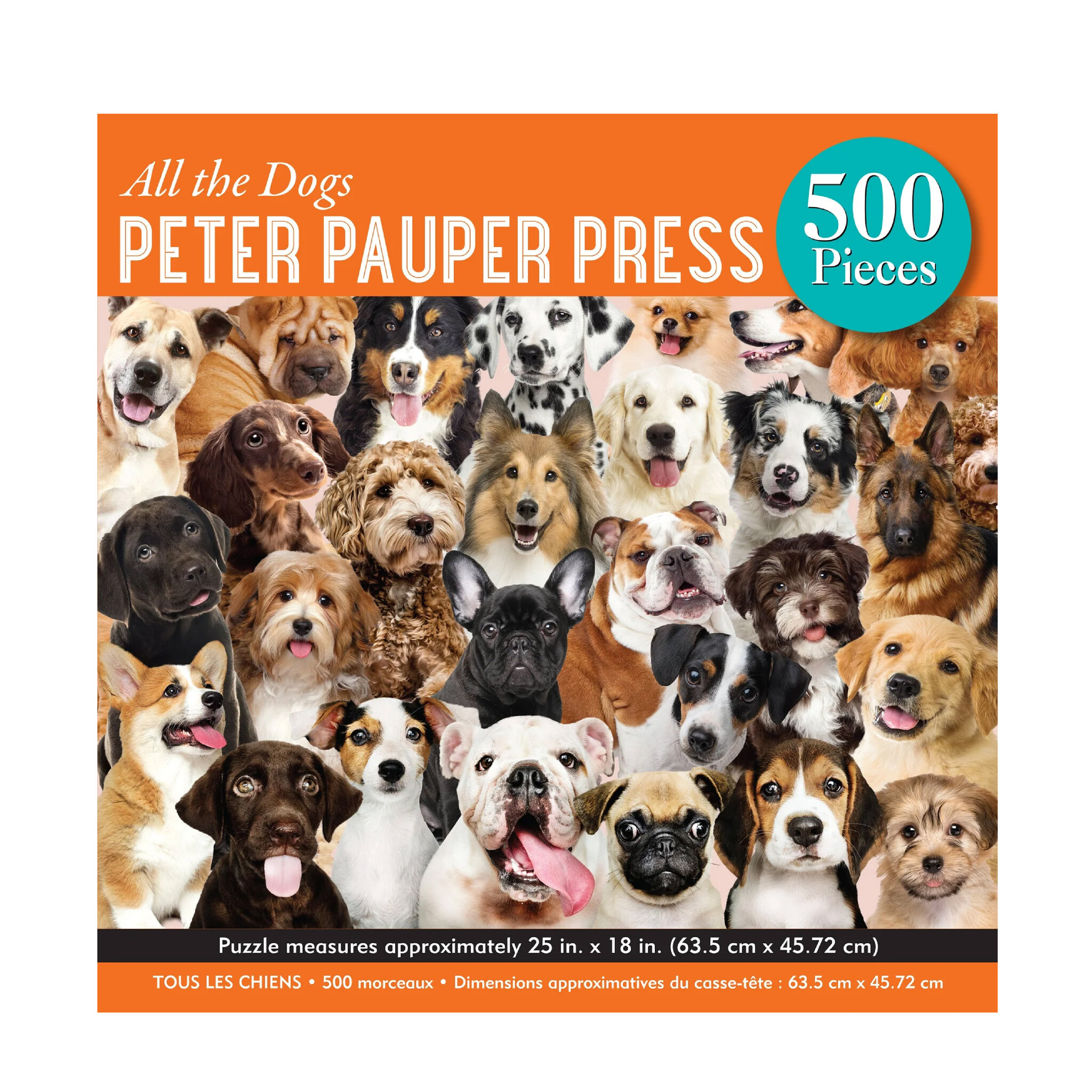 Peter Pauper Press All the Dogs Puzzle 500 Pieces