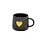 Indaba Black & Gold Heart Mug