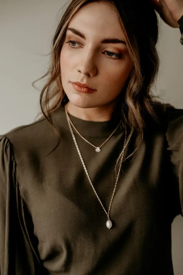 Glee Veda Necklace Silver/Pearl